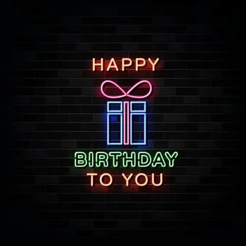 Happy Birthday To You with Gift Neon Sign - Australia Neon Signs