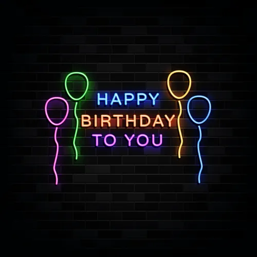 Happy Birthday To You with Balloons Neon Sign - Australia Neon Signs