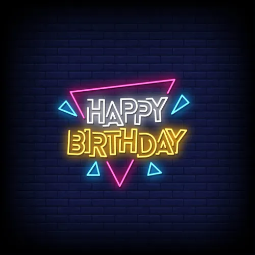 Angles Happy Birthday Neon Sign - Australia Neon Signs