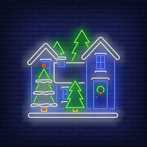 Christmas House Neon Sign - Australia Neon Signs