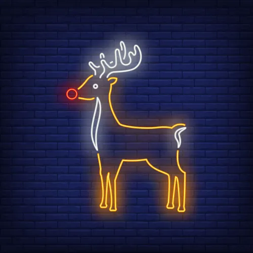 Cute Reindeer Neon Sign - Australia Neon Signs