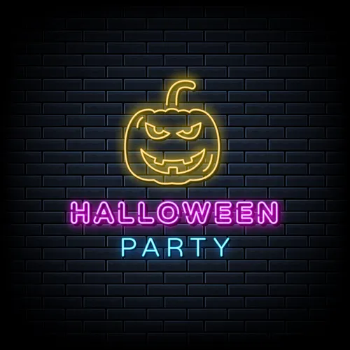 Halloween Party Neon Sign with Pumpkin - Australia Neon Signs