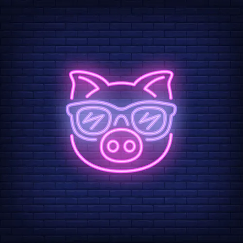 Cute Cartoon Pink Pig Sunglasses Neon Sign - Australia Neon Signs