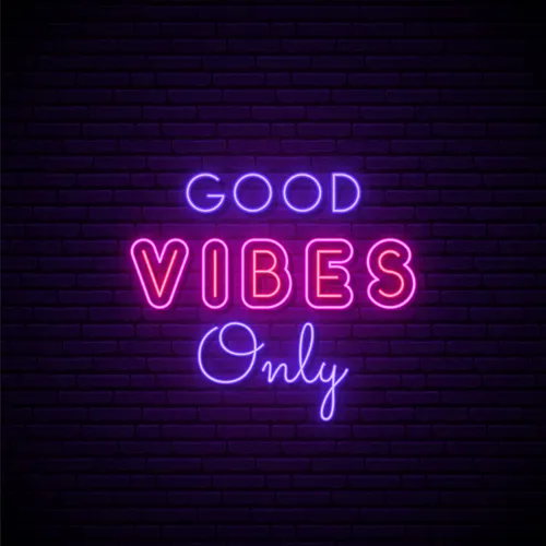 Pink & Purple Good Vibes Only Neon Sign - Australia Neon Signs