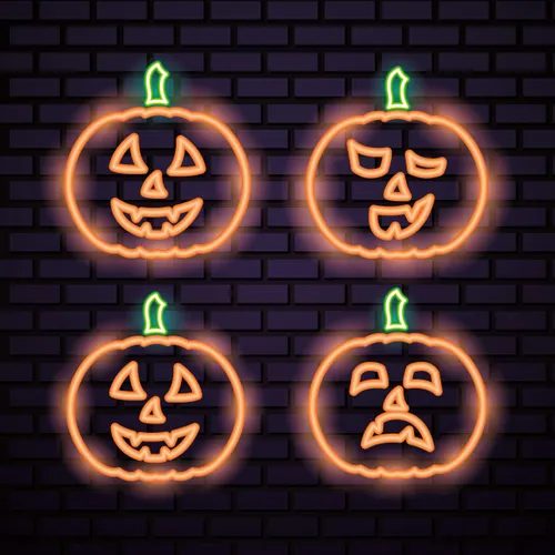 Orange Pumpkin Neon Sign - Australia Neon Signs