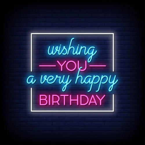Wishing You A Very Happy Birthday Neon Sign - Australia Neon Signs