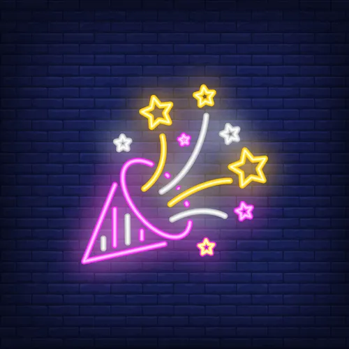 Party Hat Neon Sign - Australia Neon Signs