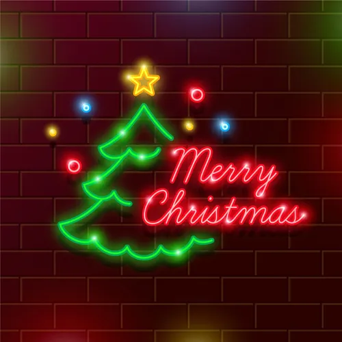 Tree Merry Christmas Neon Sign - Australia Neon Signs