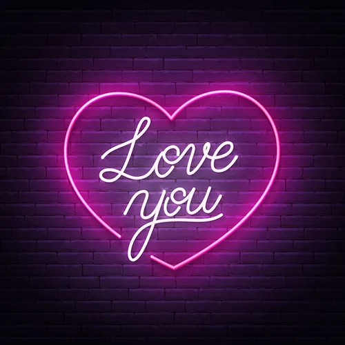 Pink Love You Neon Sign - Australia Neon Signs
