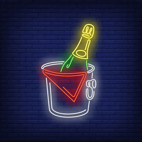 Wine in Ice Bucket Neon Sign - Australia Neon Signs