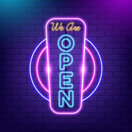 We are Open Vertical Neon Sign - Australia Neon Signs