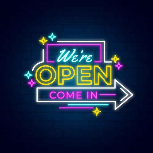 We're Open Come In Neon Sign - Australia Neon Signs