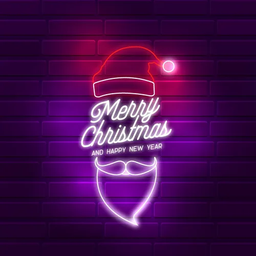 Santa Greeting Merry Christmas and New Year Neon Sign - Australia Neon Signs