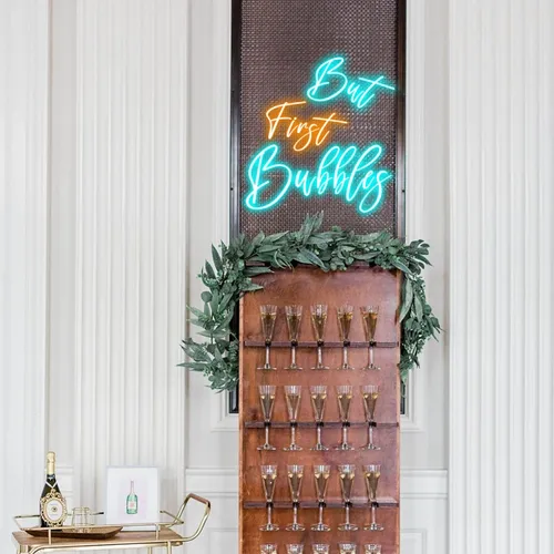 But First Bubbles Wedding Party Neon Sign - Australia Neon Signs