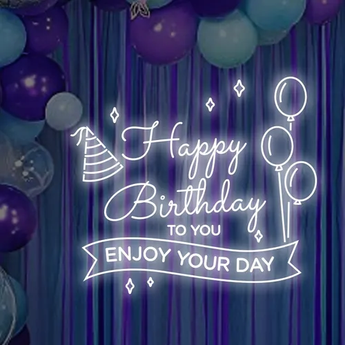 Happy Birthday Enjoy Your Day Neon Sign - Australia Neon Signs
