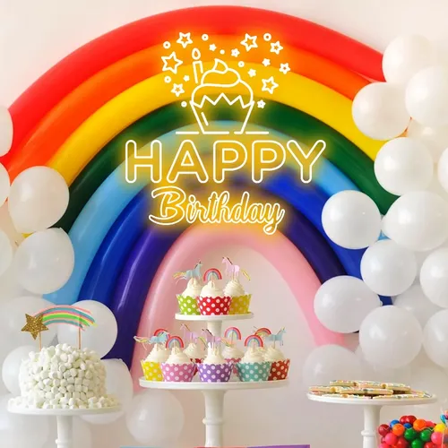 Happy Birthday Cupcake Neon Sign - Australia Neon Signs