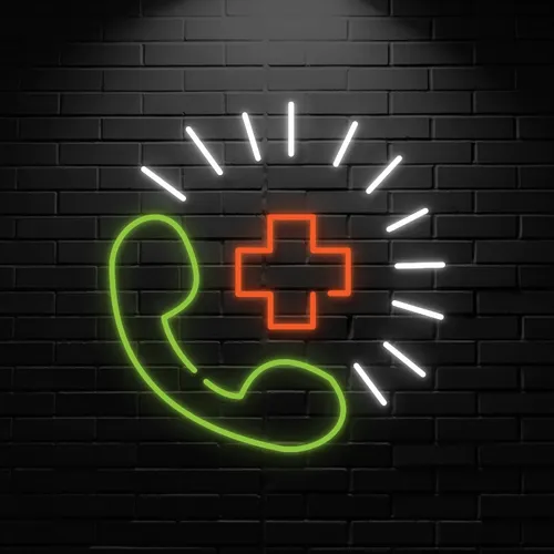 Emergency Call Neon Sign - Australia Neon Signs