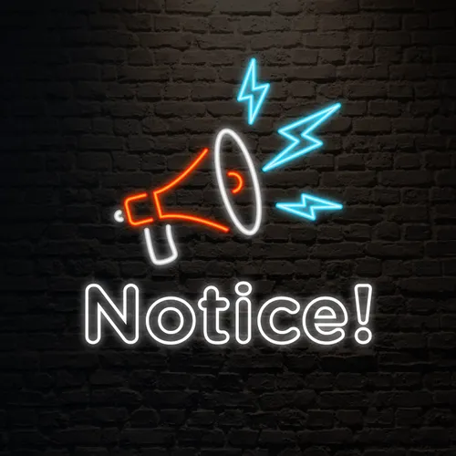 Notice Neon Sign - Australia Neon Signs