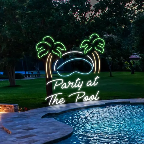 Party At The Pool Neon Sign - Australia Neon Signs