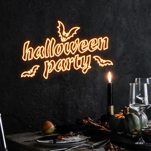 Halloween Night Typography Neon Sign - Australia Neon Signs