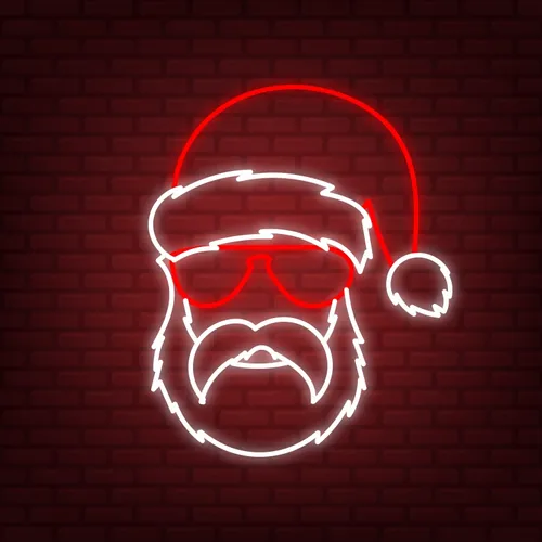 Hipster Santa Neon Sign - Australia Neon Signs