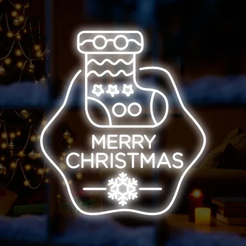 Merry Christmas Handmade Sock Neon Sign - Australia Neon Signs