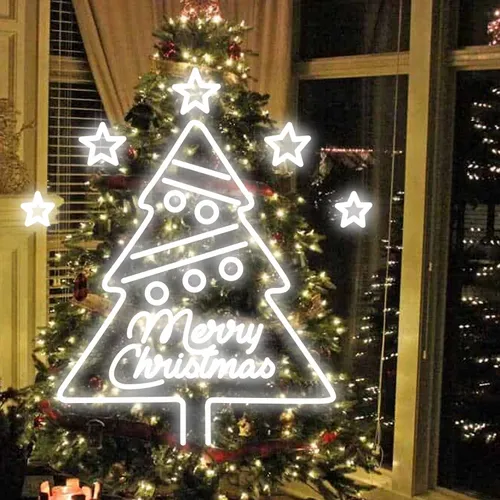 Merry Christmas Big Tree Art Neon Sign - Australia Neon Signs