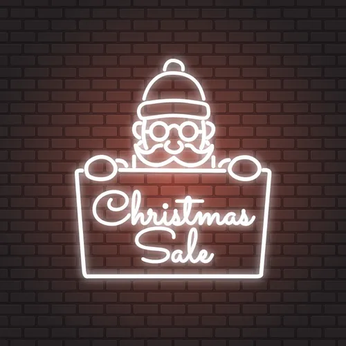 Christmas Sale Santa Neon Sign - Australia Neon Signs