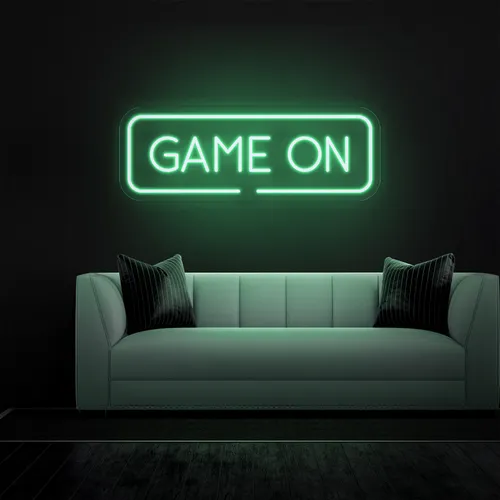 GAME ON Greeny Neon Sign