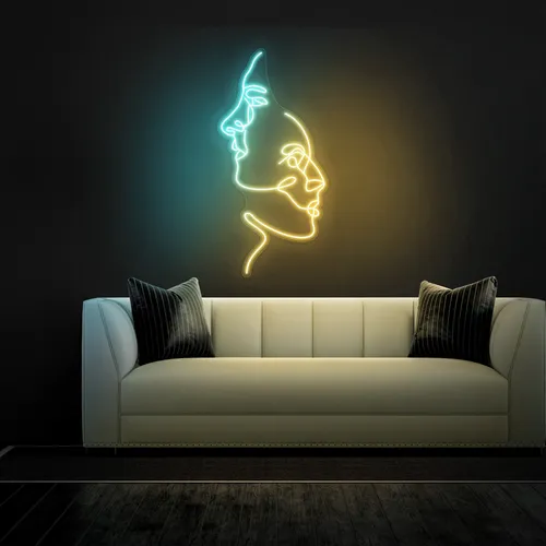 TWO FACE Graphic Neon Sign - Australia Neon Signs