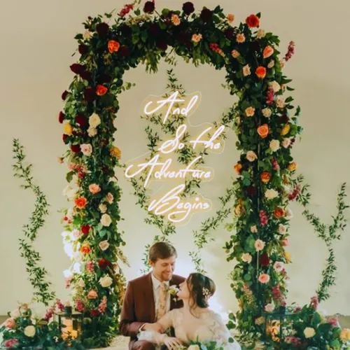 And So The Adventure Begins Wedding Neon Sign - Australia Neon Signs