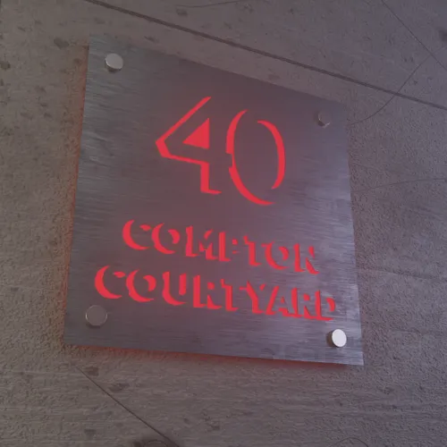 Laser Cutout Backlit Lightbox House Number - Australia Neon Signs