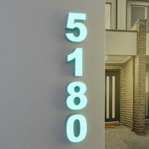 Face Lit House Number - Australia Neon Signs
