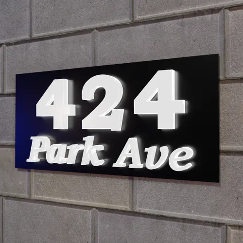 Push-Thru Lightbox House Number - Australia Neon Signs