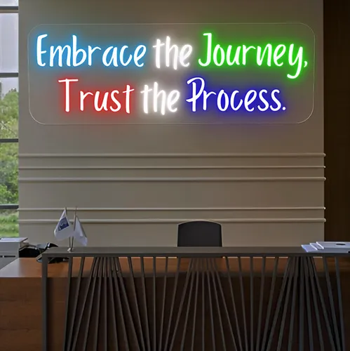 Embrace The Journey Neon Sign - Australia Neon Signs