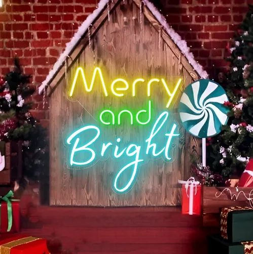 Merry & Bright Neon Sign - Australia Neon Signs