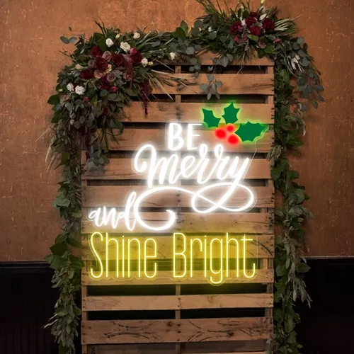 Be Merry & Shine Bright Neon Sign - Australia Neon Signs