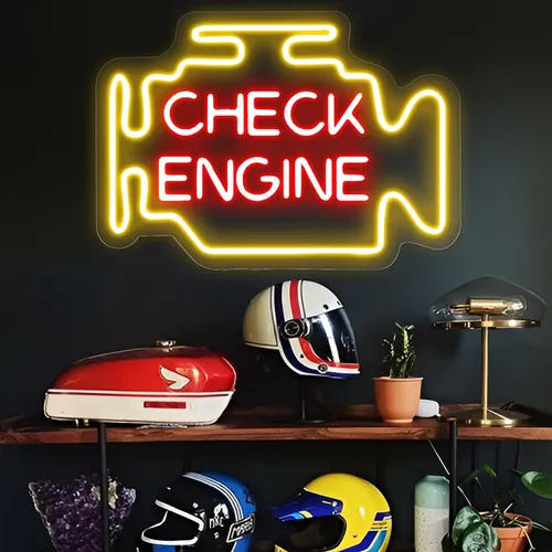 Check Engine Neon Sign - Australia Neon Signs