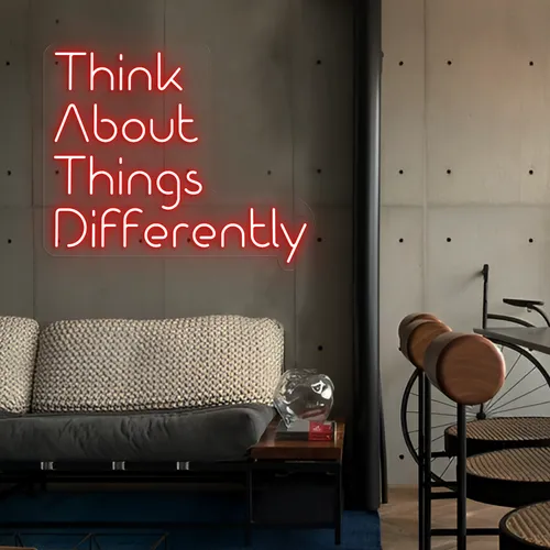 Think About Things Differently LED Neon Sign - Australia Neon Signs