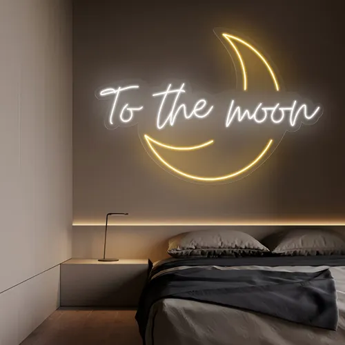 To The Moon Neon Sign - Australia Neon Signs