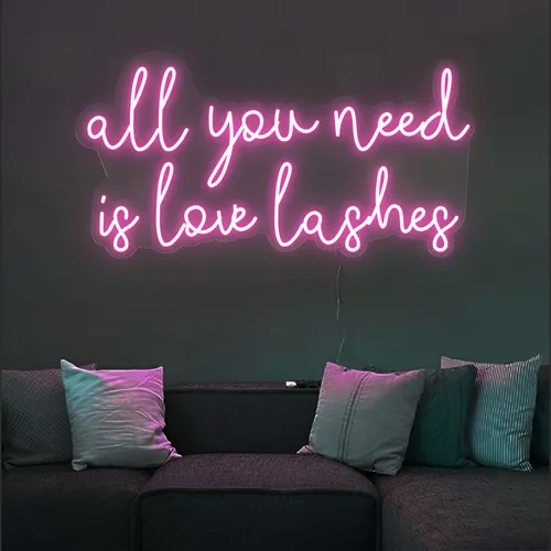 All You Need is Love Lashes Neon Sign - Australia Neon Signs