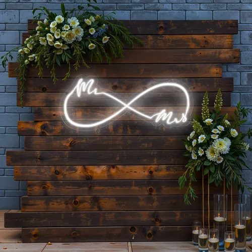 Mr and Mrs Infinity Wedding Neon Sign - Australia Neon Signs