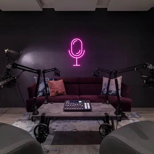 Stream Microphone Neon Sign - Australia Neon Signs