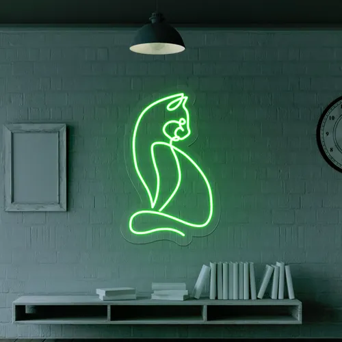 Scribble Cat Neon Sign - Australia Neon Signs