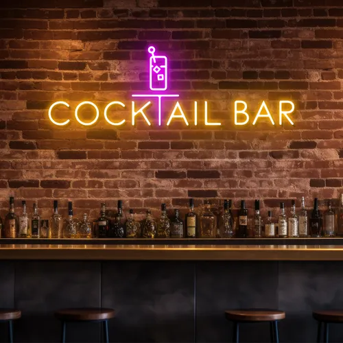 Bold Cocktail Bar Neon Sign