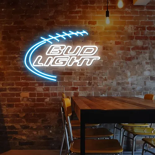 Football Bud Light Neon Sign - Australia Neon Signs