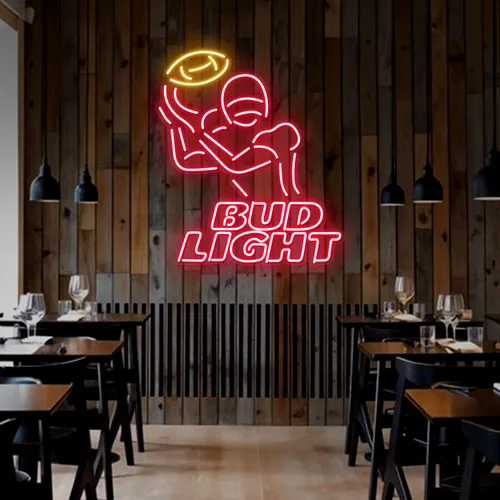Team Football Bud Light Neon Sign - Australia Neon Signs