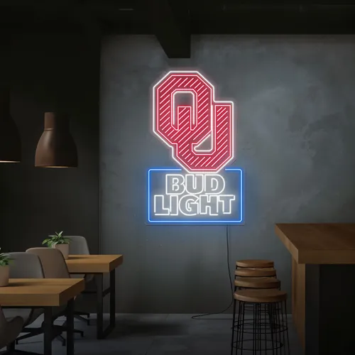 OU Bud Light Neon Sign - Australia Neon Signs