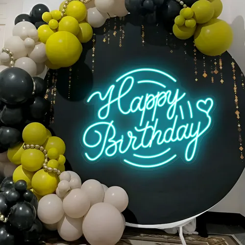 Icy Happy Birthday - Australia Neon Signs