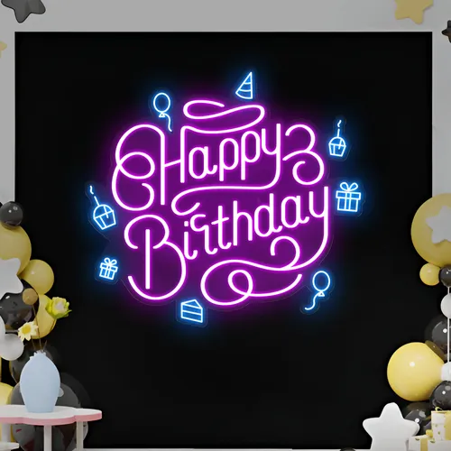 Happy Birthday Vibes Neon Sign - Australia Neon Signs